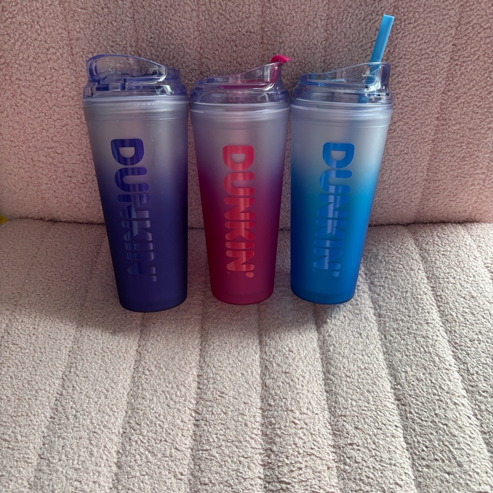 Dunkin' Gradient Tumbler Set - Purple, Pink, Blue